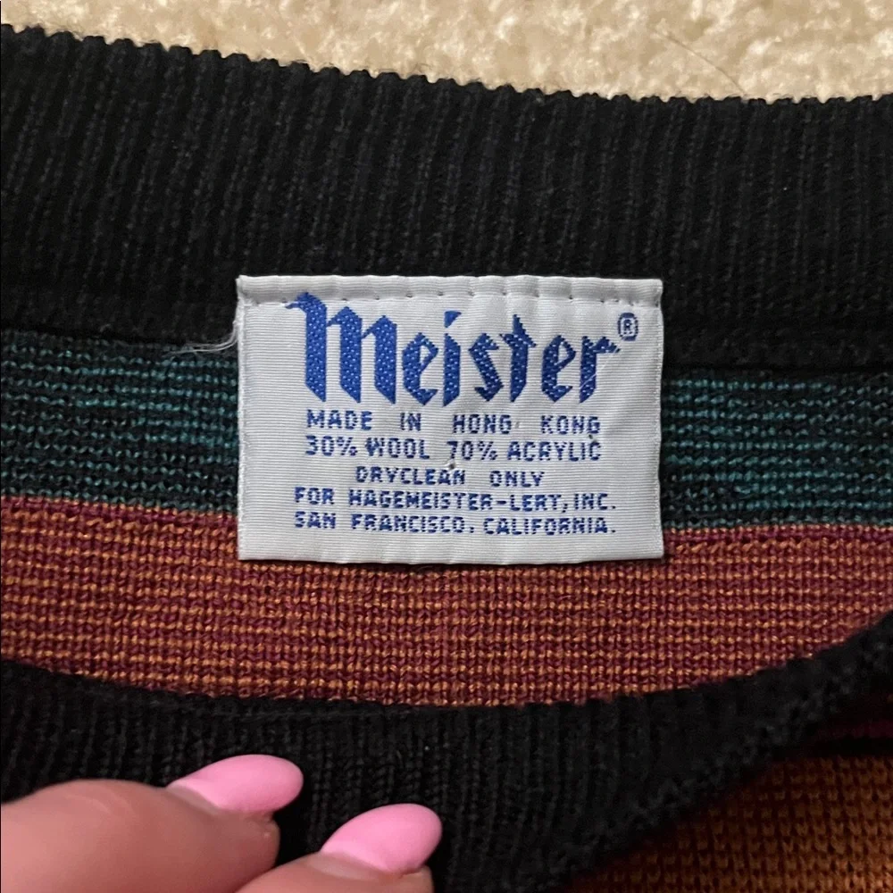 Vintage Meister Wool Blend Apres-Ski Sweater - Picture 2 of 4